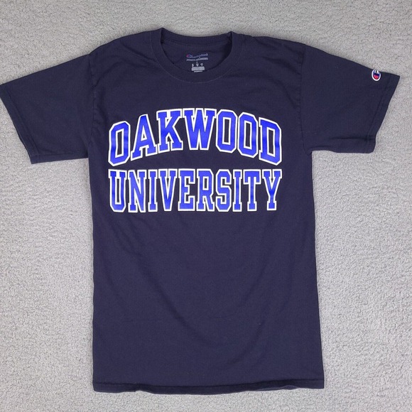 Oakwood University T-Shirt Adult Small Blue Champion Short Sleeve Cotton - Picture 1 of 11